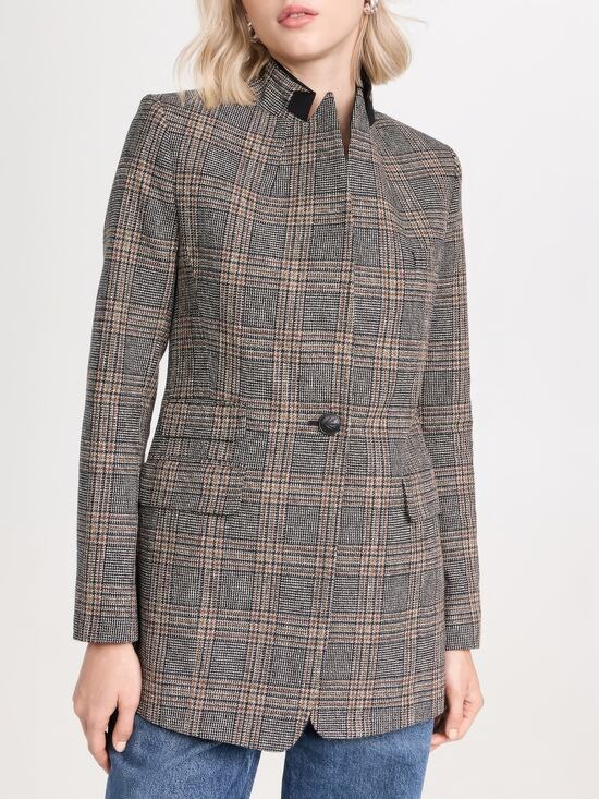 rag & bone Jackets & Blazers - rag & bone Paloma Plaid Blazer Black Plaid Size 8 NWT $650